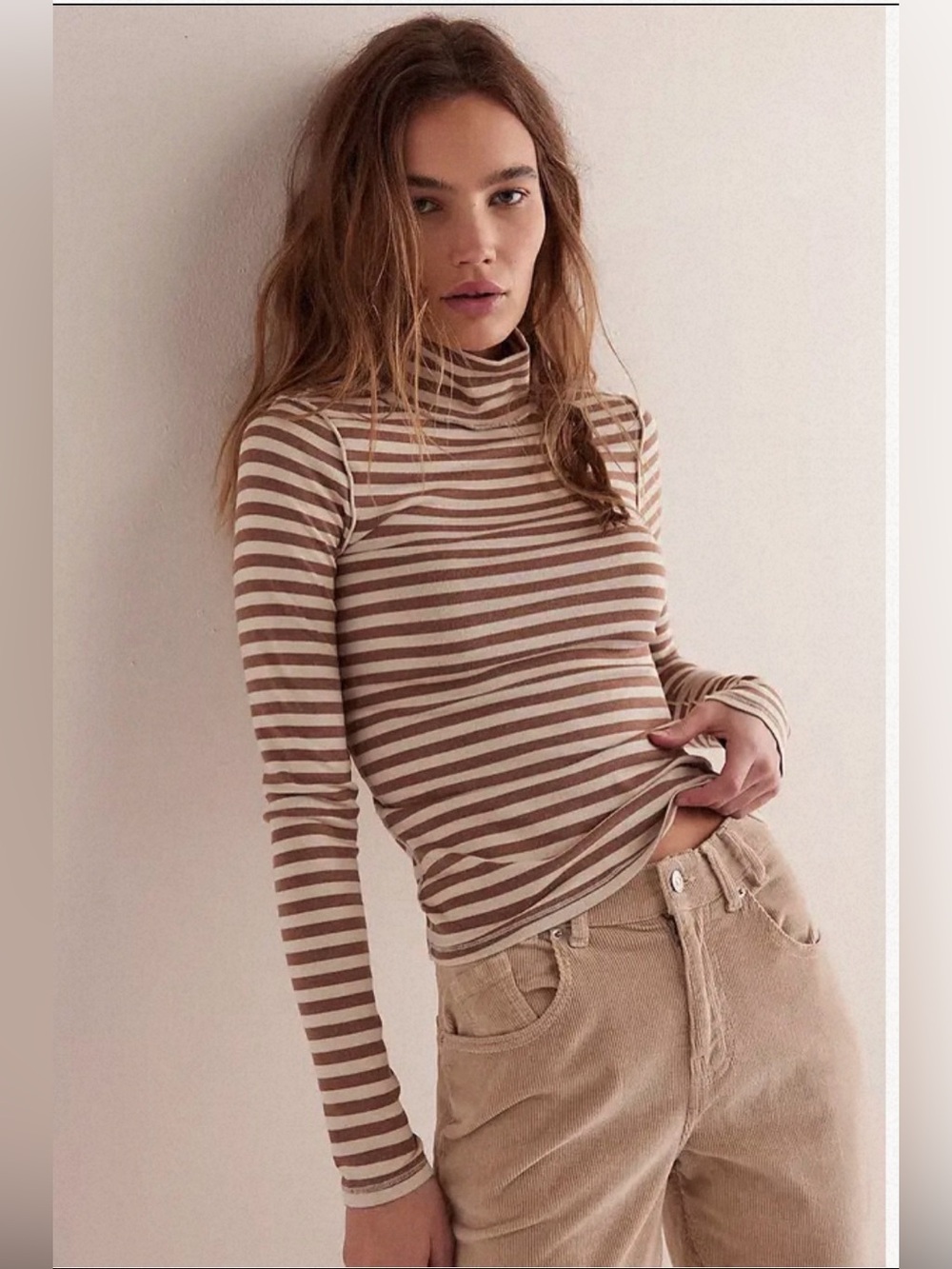 FREE PEOPLE Good Good striped turtleneck size small